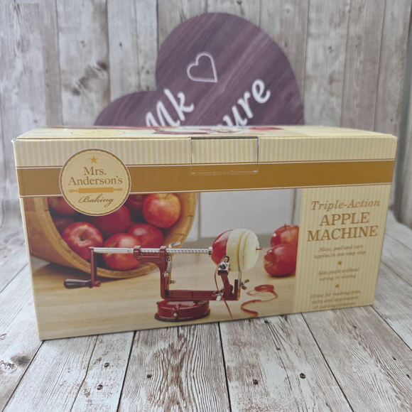 Mrs. Anderson's Baking Red Silver Triple-Action Apple Machine - Picture 1 of 5